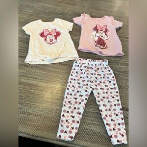 Babygirl Disney Minnie Mouse matching 3 piece set
